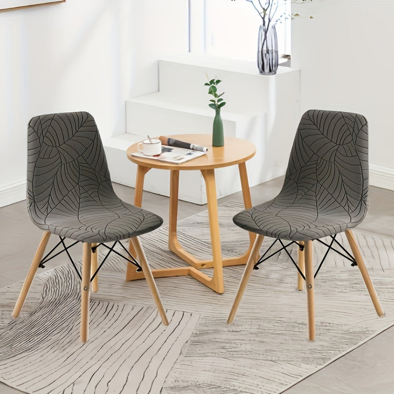 1pc\u002F4pcs Elastic Stretch Chair Covers Suitable for Dining Table Chairs, Nordic Modern -Shaped Backrest Cover with Elastic Closure, Machine Washable Suitable for Home, Hotel, Restaurant Furniture - Fit for Most Chairs