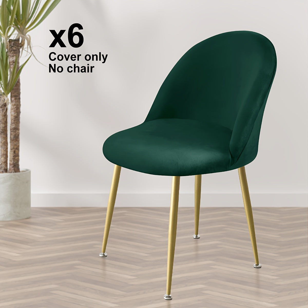 Soft Velvet Chair Covers 4\u002F6pcs Soft Silver Fox Velvet Duckbill Chair Covers | Machine Washable Dining Chair Protectors