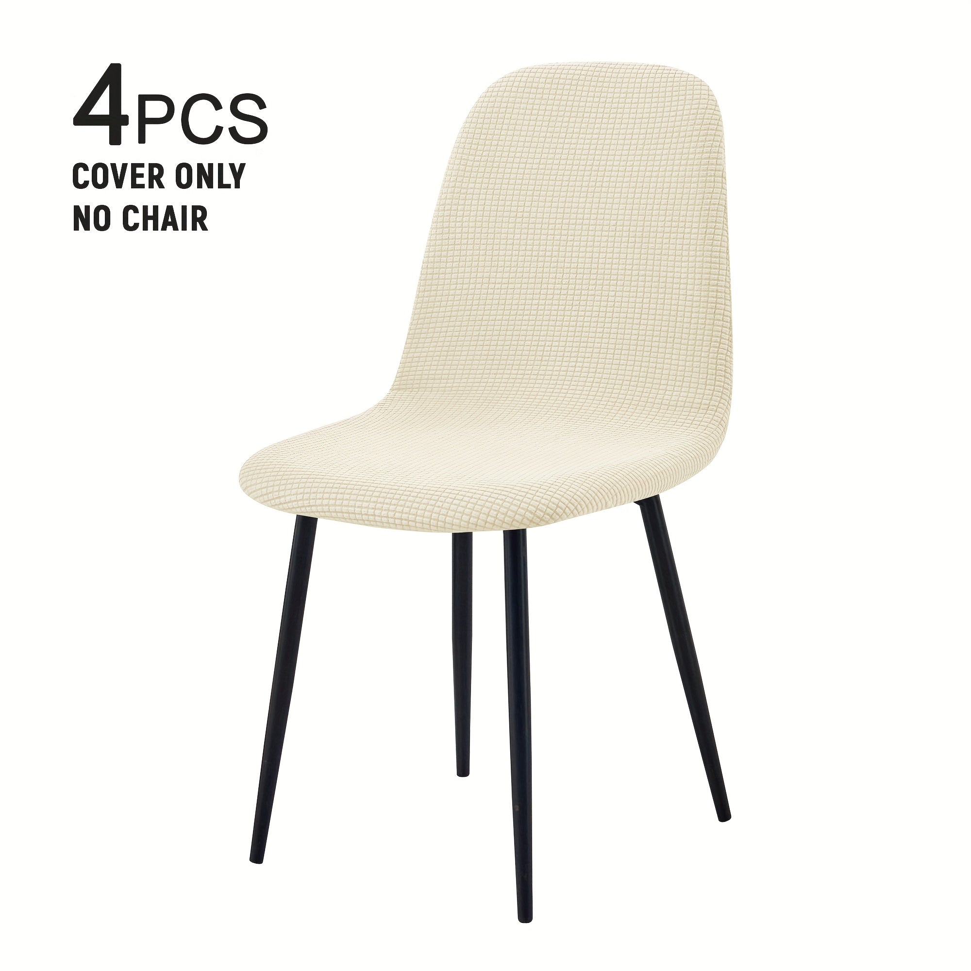 Modern Chair Covers 4\u002F6pcs Modern Elastic Dining Chair Covers | Shell, Casual Armless Sofa Covers for Kitchen, Office, Dining Room, Living Room