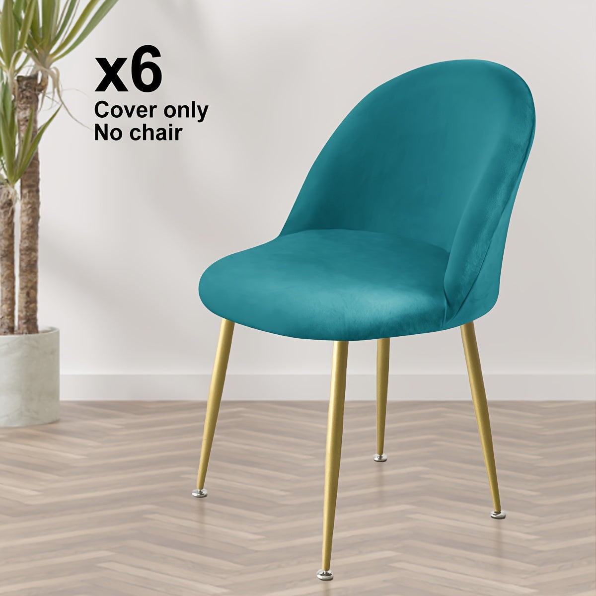 Soft Velvet Chair Covers 4\u002F6pcs Soft Silver Fox Velvet Duckbill Chair Covers | Machine Washable Dining Chair Protectors