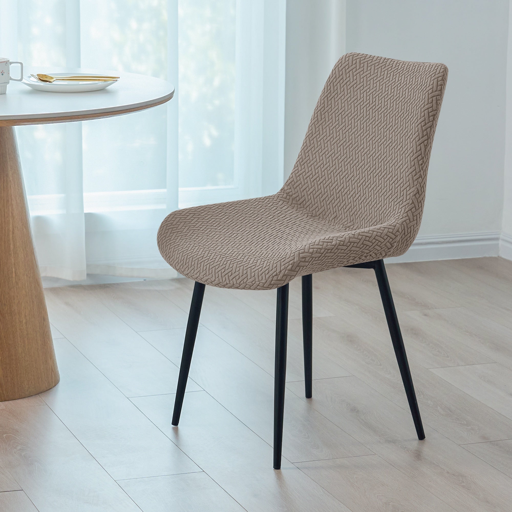 T-Type • Jacquard • Curved Concave Back • Chair Cover