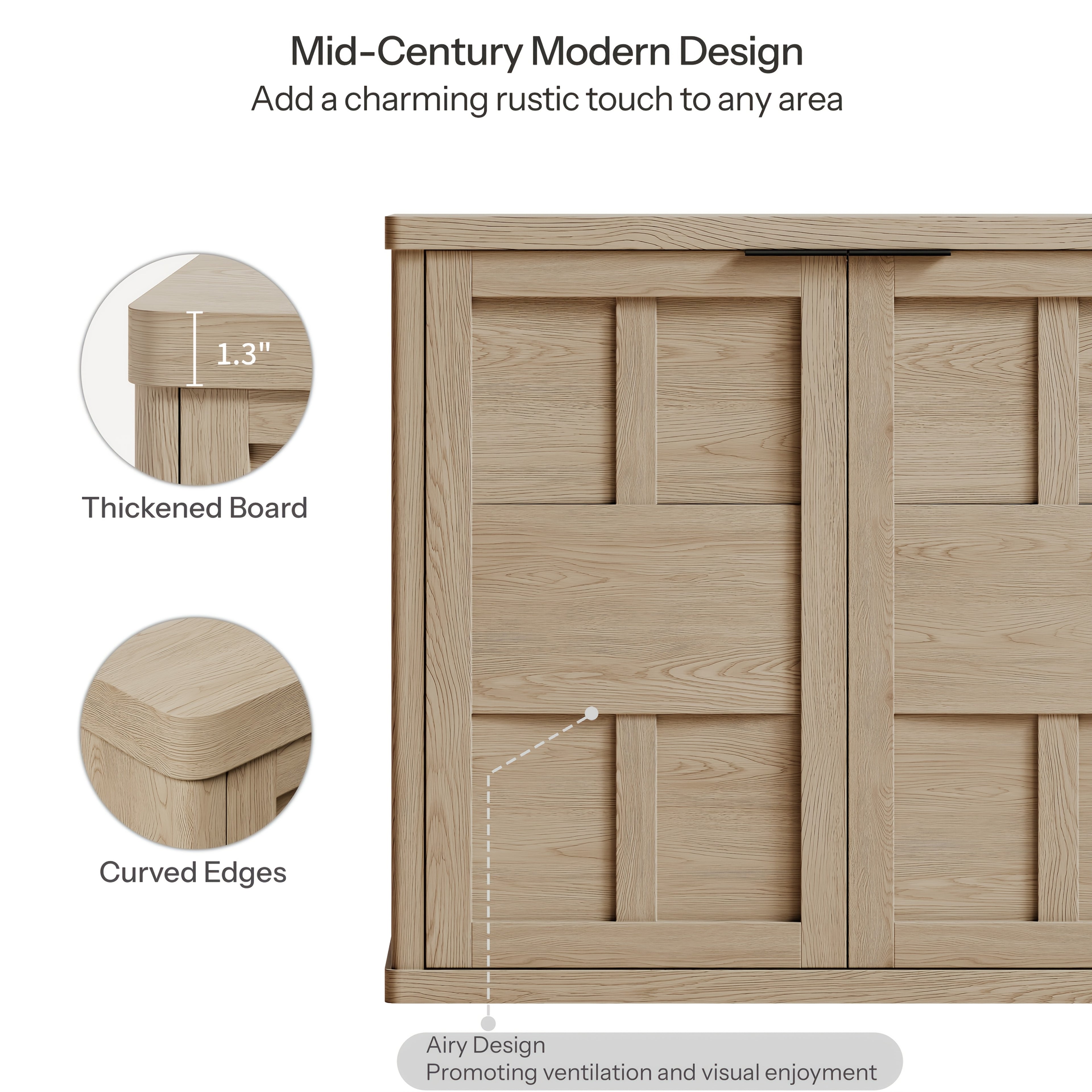 60-Inch Compact Side Cabinet Buffet, Equipped with 4 Intricately Designed Doors And Shelves, a Kitchen Storage Unit in Medieval Style, Offering Ample Storage Space on The Countertop, And Serving As a Coffee Bar Table