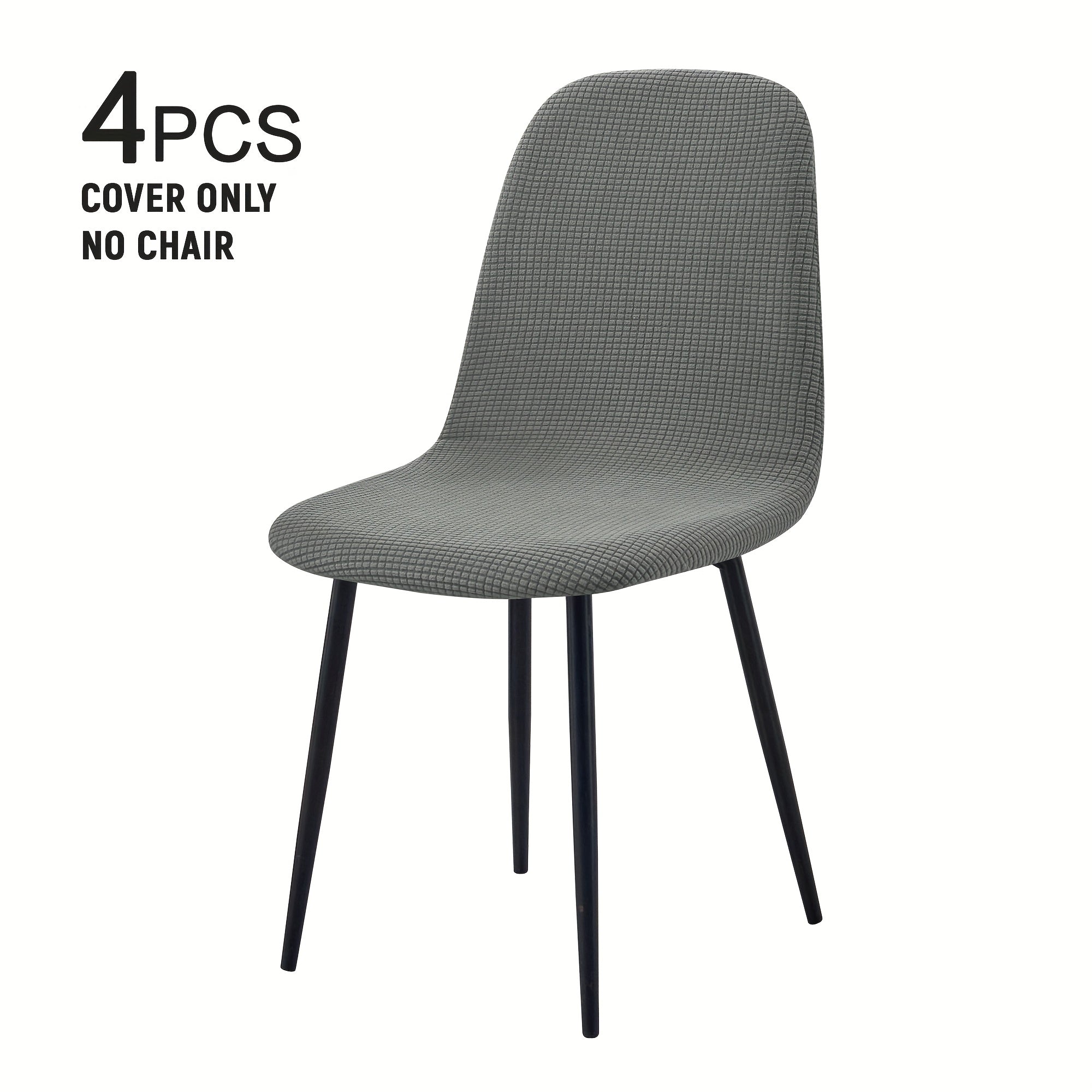 Modern Chair Covers 4\u002F6pcs Modern Elastic Dining Chair Covers | Shell, Casual Armless Sofa Covers for Kitchen, Office, Dining Room, Living Room