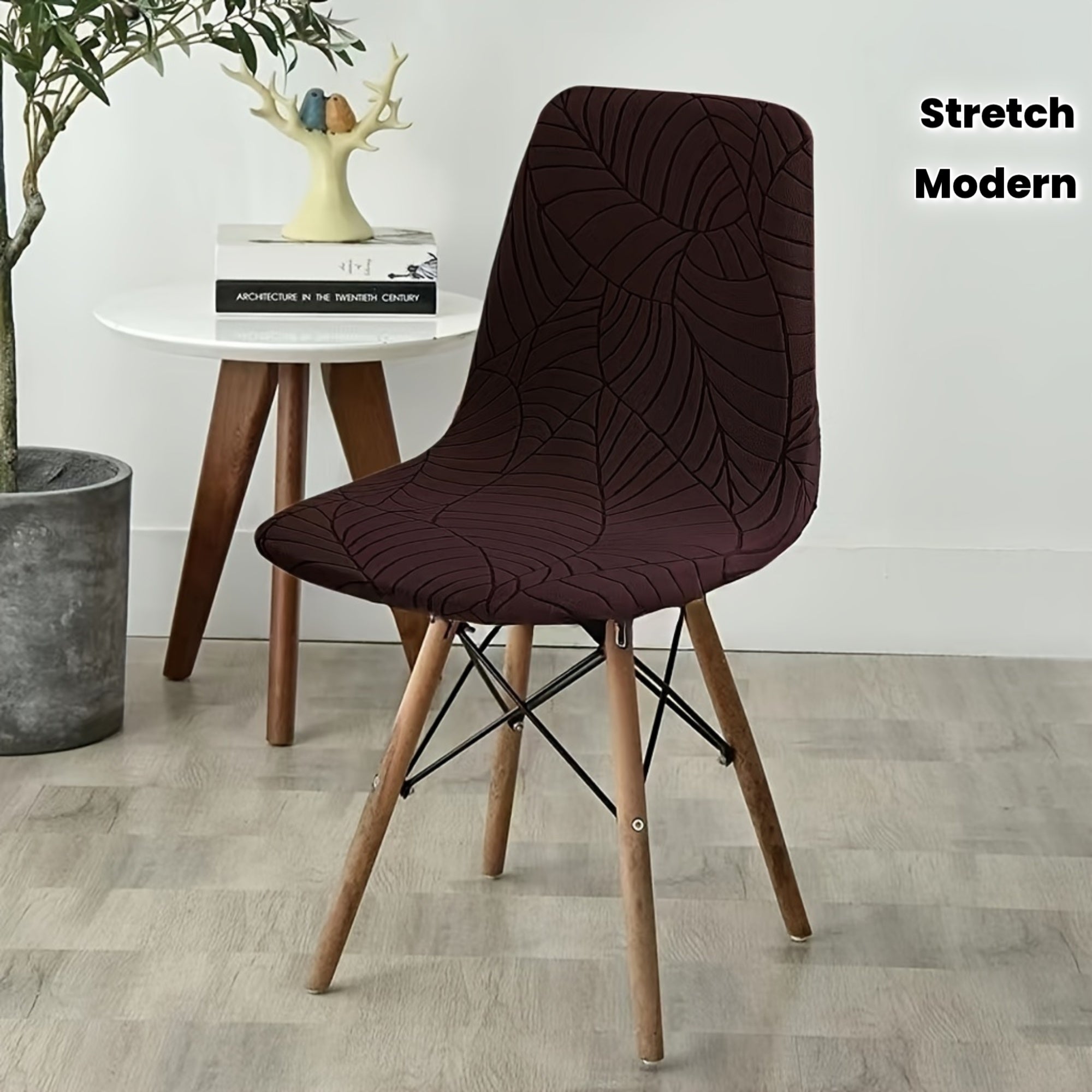 1pc\u002F4pcs Elastic Stretch Chair Covers Suitable for Dining Table Chairs, Nordic Modern -Shaped Backrest Cover with Elastic Closure, Machine Washable Suitable for Home, Hotel, Restaurant Furniture - Fit for Most Chairs