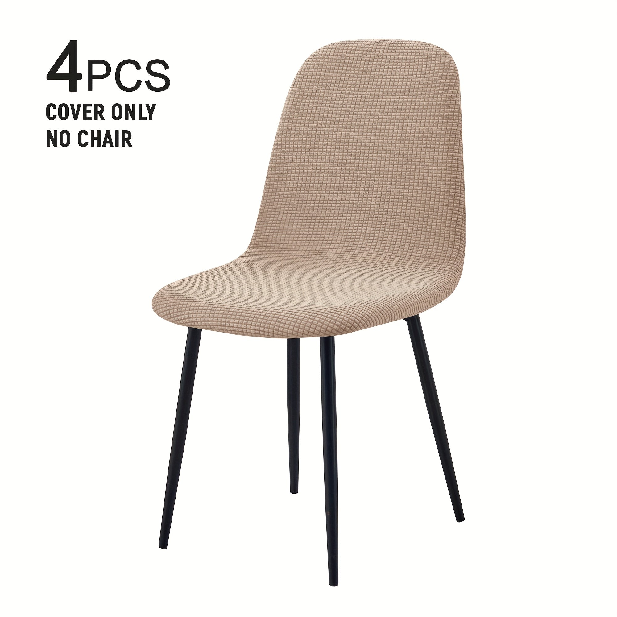 Modern Chair Covers 4\u002F6pcs Modern Elastic Dining Chair Covers | Shell, Casual Armless Sofa Covers for Kitchen, Office, Dining Room, Living Room