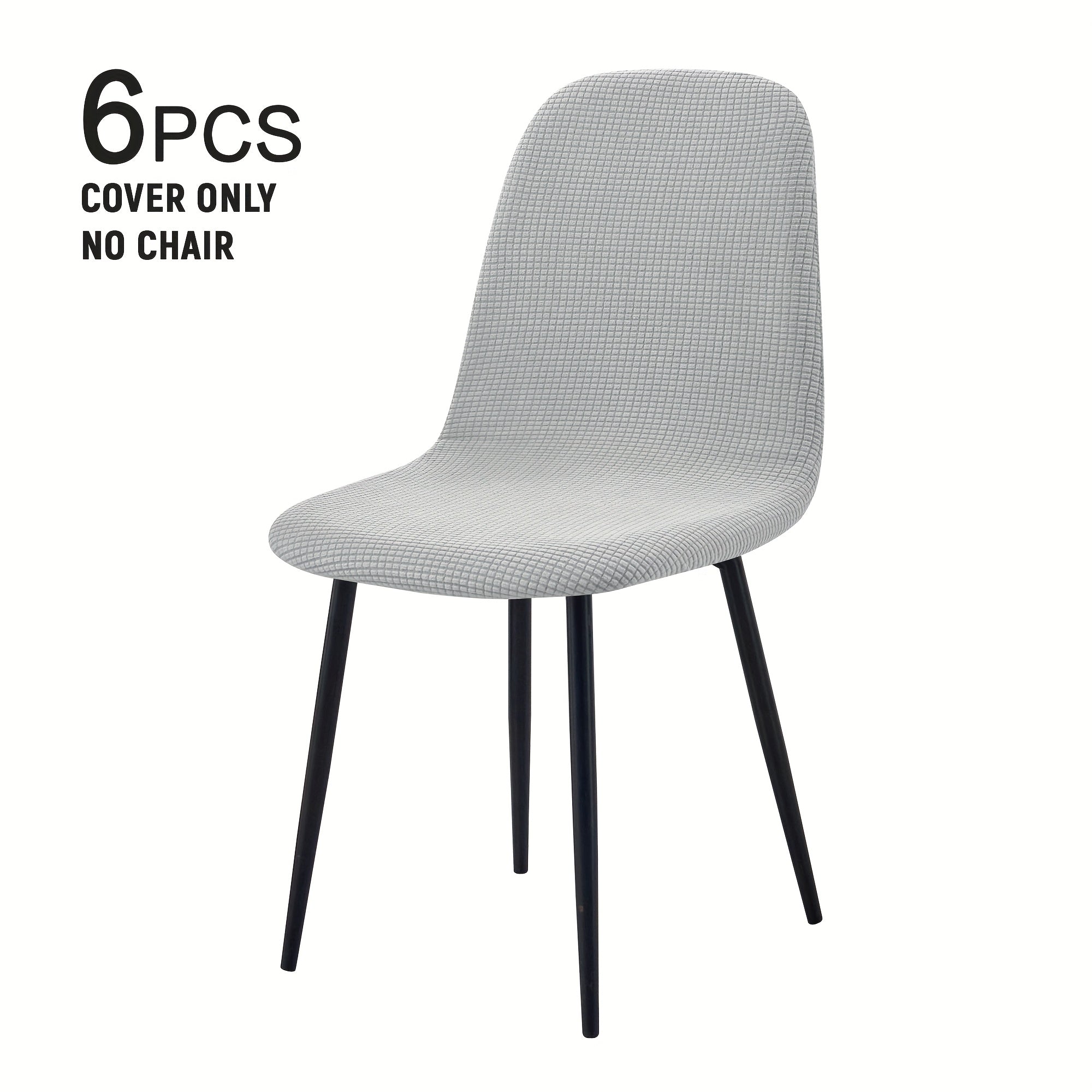 Modern Chair Covers 4\u002F6pcs Modern Elastic Dining Chair Covers | Shell, Casual Armless Sofa Covers for Kitchen, Office, Dining Room, Living Room