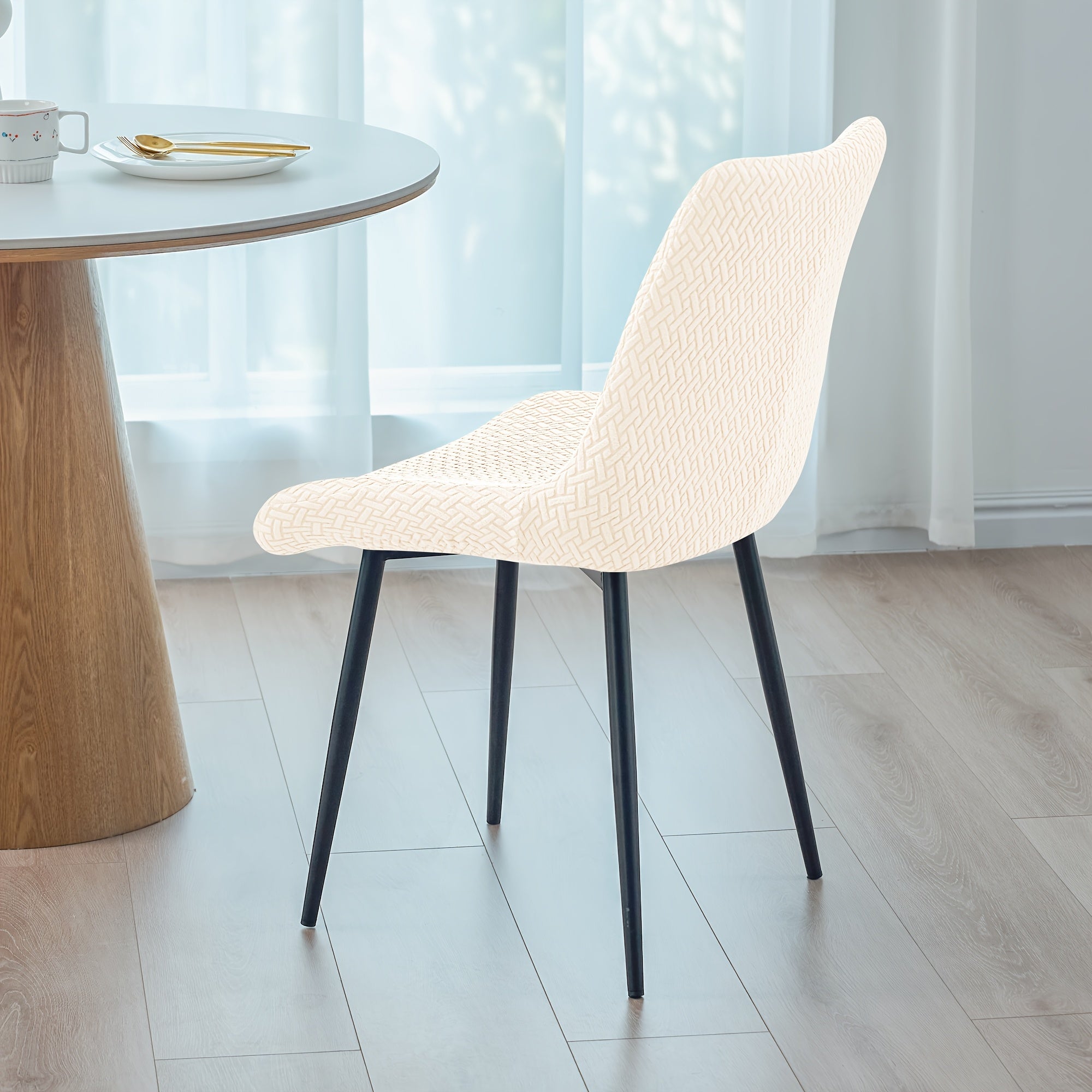 T-Type • Jacquard • Curved Concave Back • Chair Cover