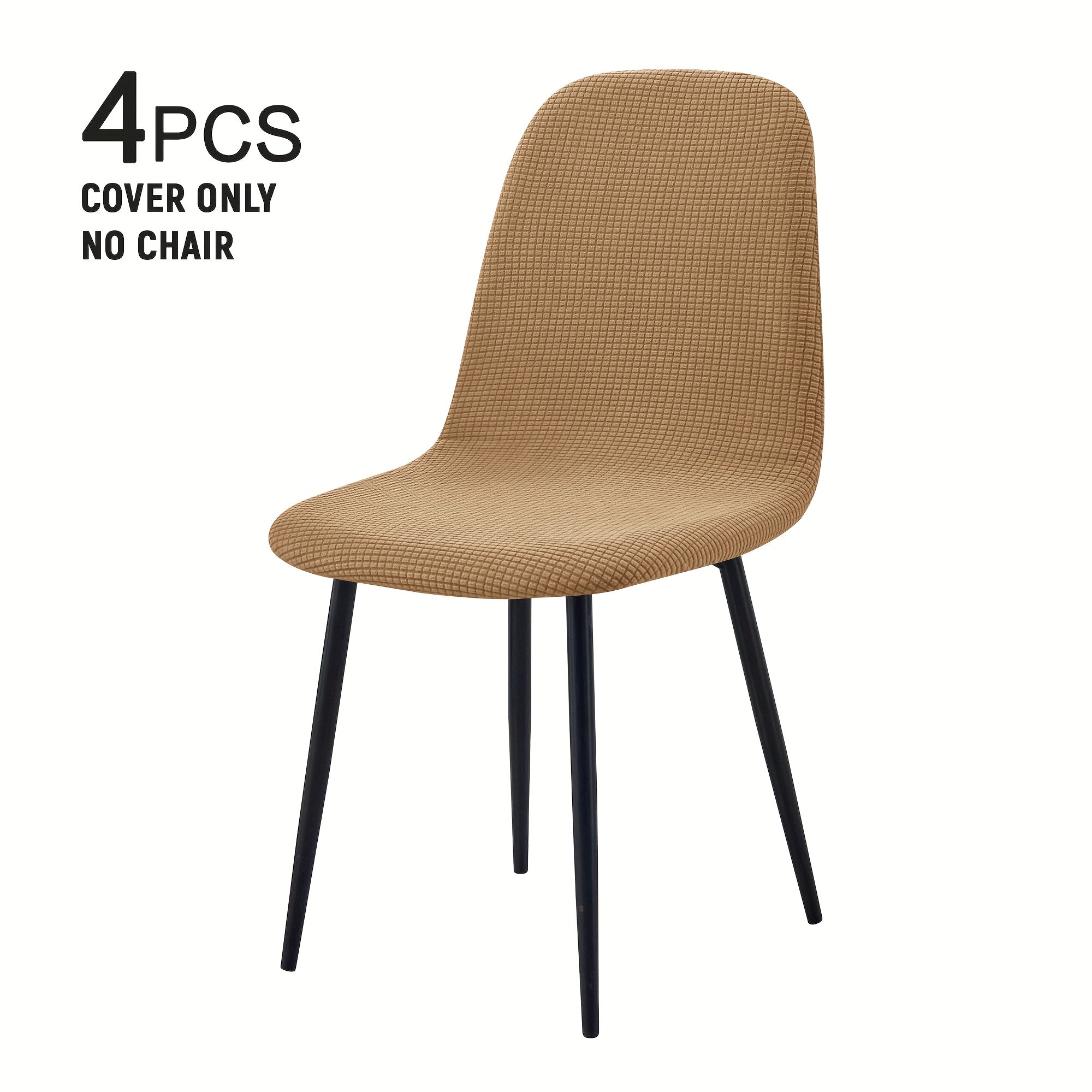 Modern Chair Covers 4\u002F6pcs Modern Elastic Dining Chair Covers | Shell, Casual Armless Sofa Covers for Kitchen, Office, Dining Room, Living Room