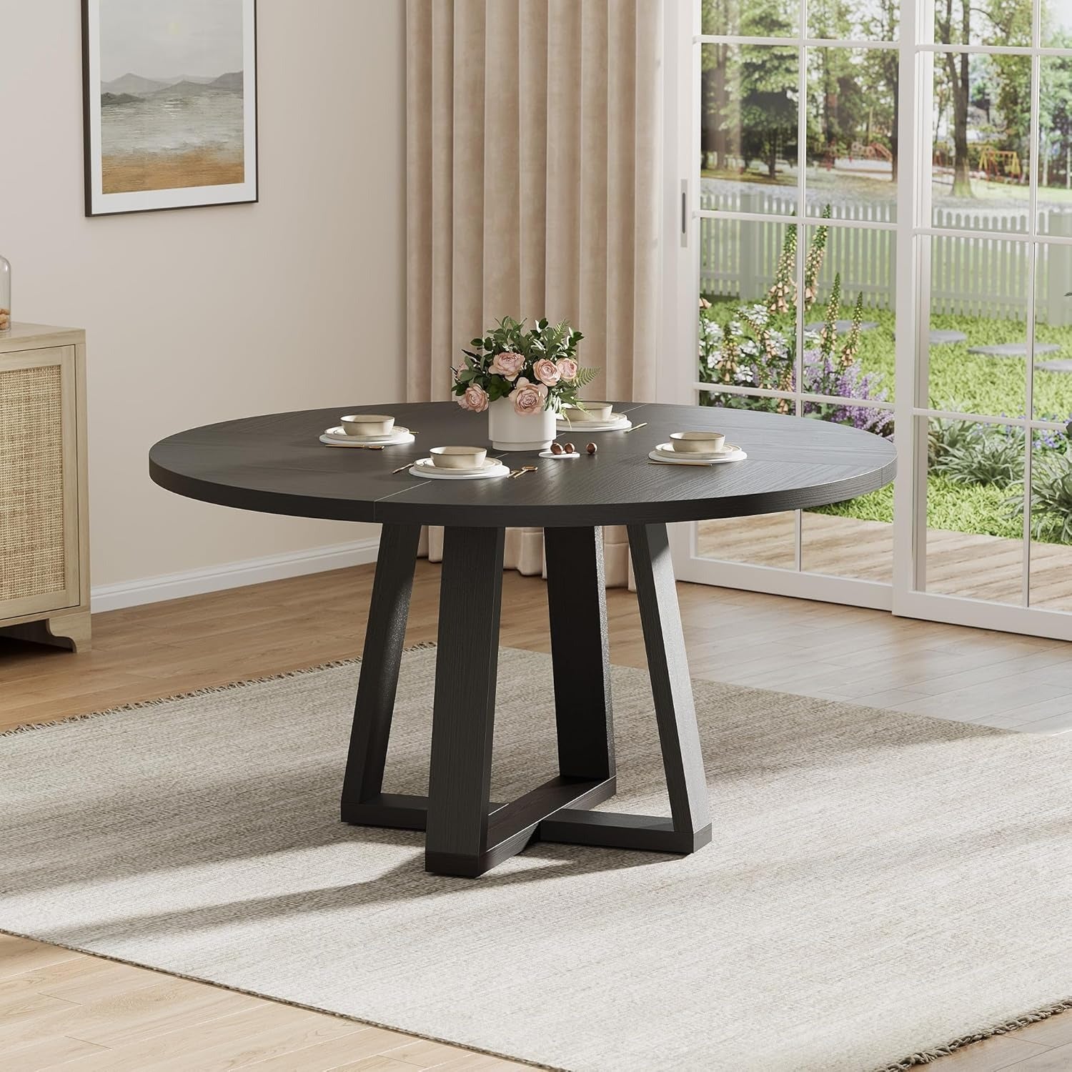 Round Dining Table for 4-6 People, 47\